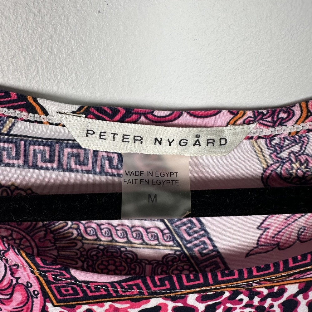 Peter NyGard Womens Medium Top Pink 3/4 Sleeve Chic Colorful Stretch Thin Y2K - Picture 4 of 12